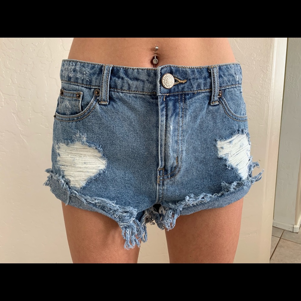Denim shorts